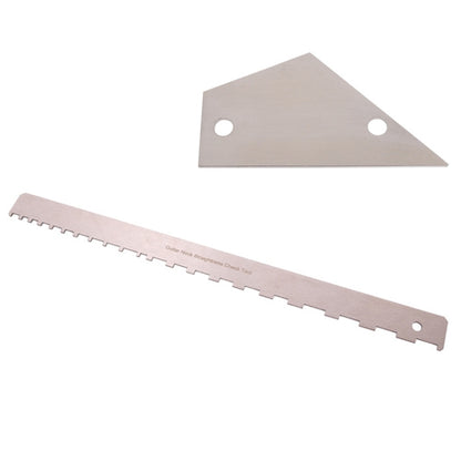 GNR2 Stainless Steel Measurement Bass Guitar Neck Ruler, Style:Single Teeth + Leveling Ruler - String Instrument Accessories by buy2fix | Online Shopping UK | buy2fix