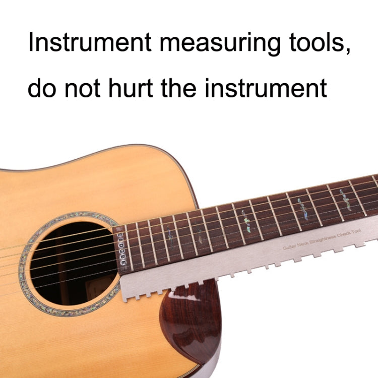 GNR2 Stainless Steel Measurement Bass Guitar Neck Ruler, Style:Single Teeth + Leveling Ruler - String Instrument Accessories by buy2fix | Online Shopping UK | buy2fix