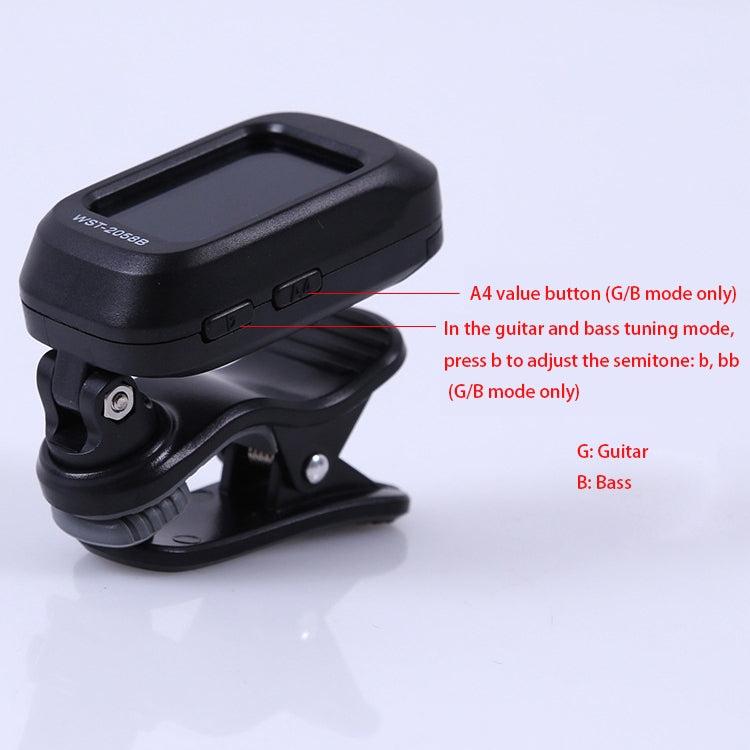 Little Angel WST-2058B Guitar Capo Electronic Tuner, Size:5×3.7×2.7cm(Pink) - Guitar Tuner Accessories by buy2fix | Online Shopping UK | buy2fix