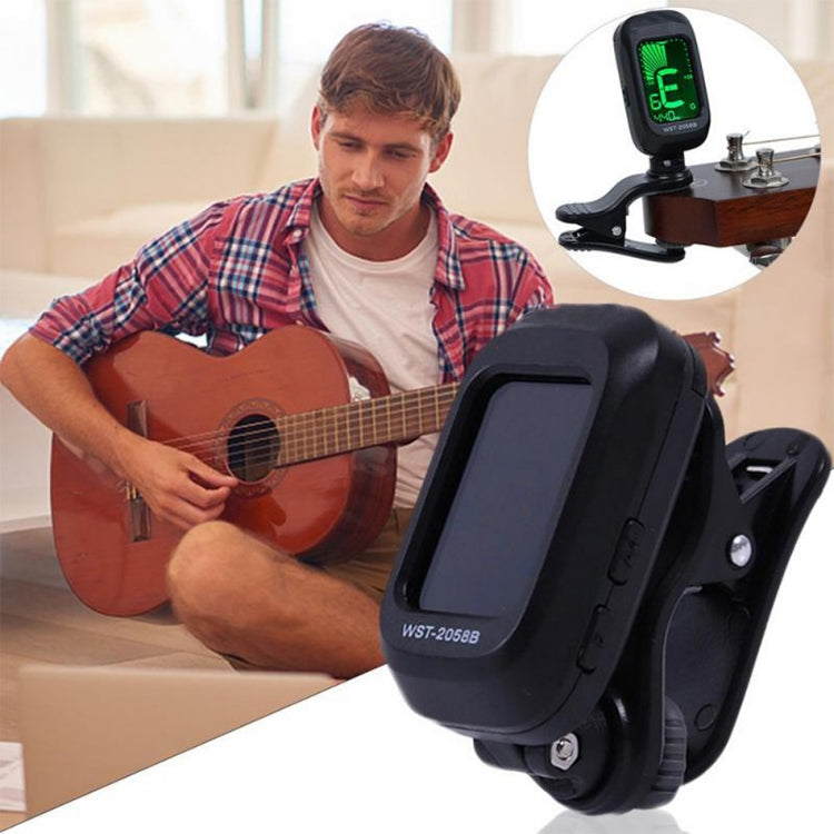Little Angel WST-2058B Guitar Capo Electronic Tuner, Size:5×3.7×2.7cm(White) - Guitar Tuner Accessories by buy2fix | Online Shopping UK | buy2fix