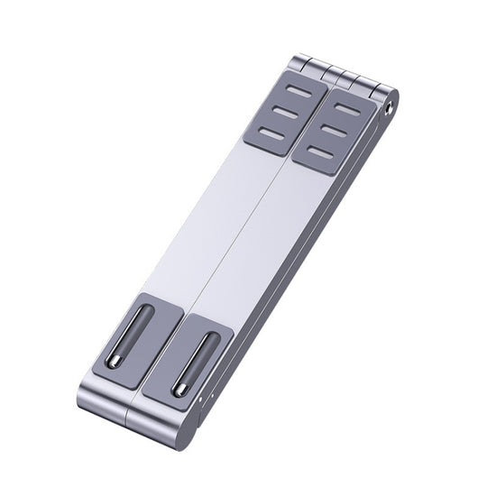Oatsbasf 03040 Mini support pour ordinateur portable en métal support pliant de refroidissement pour ordinateur en alliage d'aluminium (argent)
