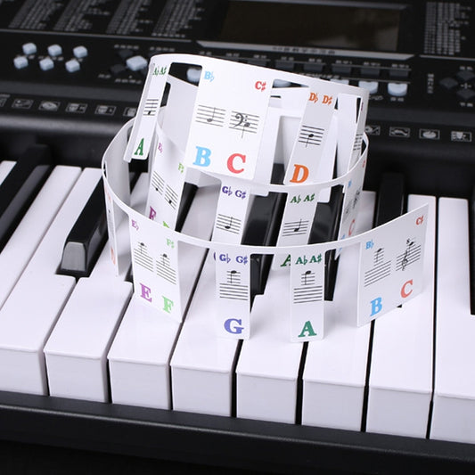 Children Beginner Piano Keyboard Color Stickers Musical Instrument Accessories, Style: Imitation Piano Keys 61 Keys - Keyboard Accessories by buy2fix | Online Shopping UK | buy2fix
