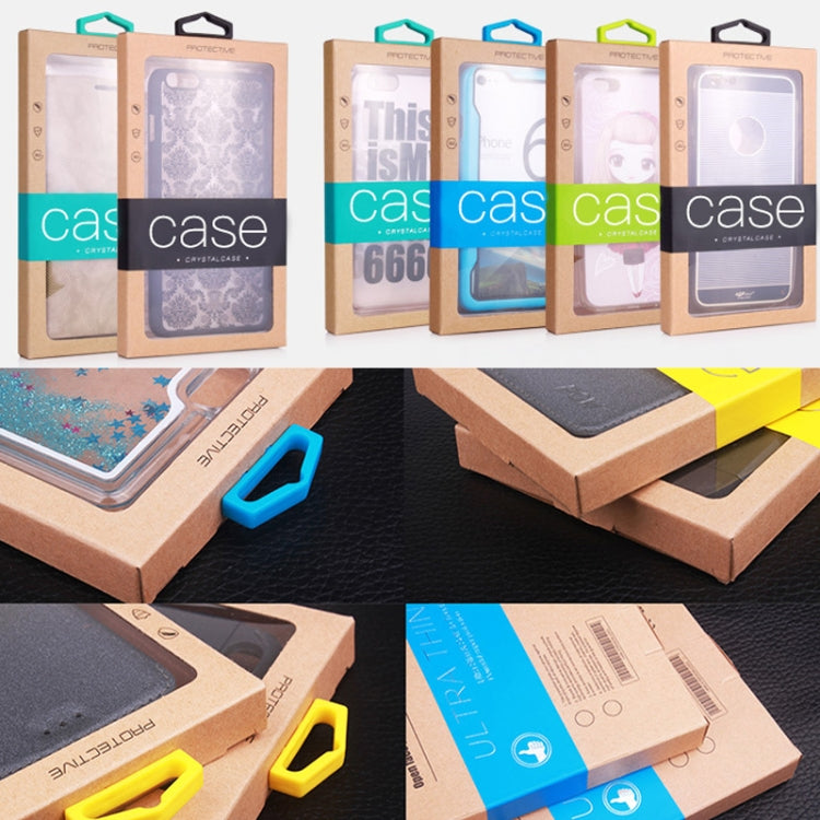 50 PCS Kraft Paper Phone Case Leather Case Packaging Box, Size: S 4.7 Inch(Blue) -  by buy2fix | Online Shopping UK | buy2fix