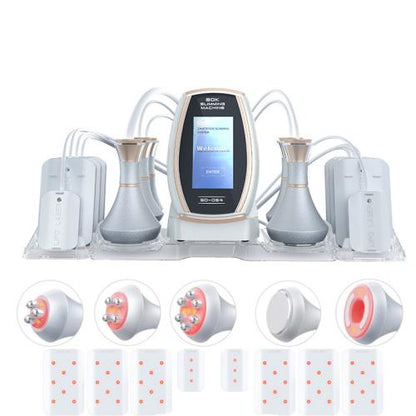 6 In 1  80K Ultrasonic Cavitation Vacuum Radio Frequency Lipo Laser Slimming Machine US Plug(Gold Edge) - Beauty Instrument by buy2fix | Online Shopping UK | buy2fix