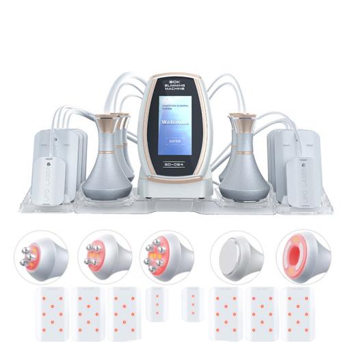 6 In 1  80K Ultrasonic Cavitation Vacuum Radio Frequency Lipo Laser Slimming Machine US Plug(Gold Edge)