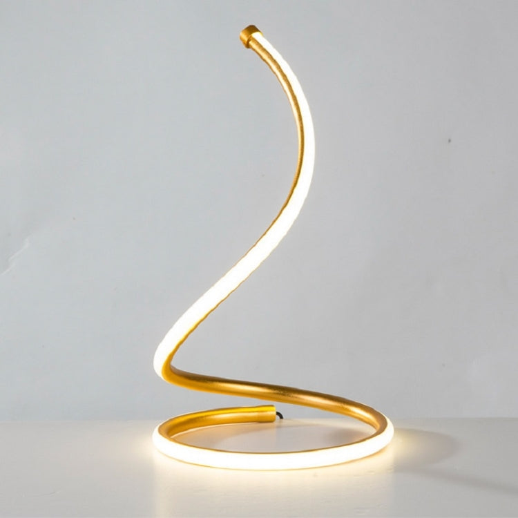 LED Spiral Table Lamp Home Living Room Bedroom Decoration Lighting Bedside Light, Specifications:US Plug(White) by buy2fix