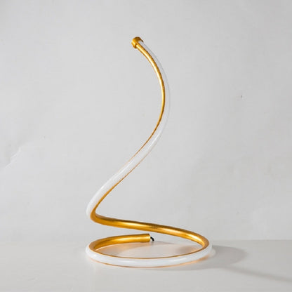 LED Spiral Table Lamp Home Living Room Bedroom Decoration Lighting Bedside Light, Specifications:US Plug(White) by buy2fix