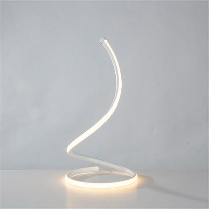 LED Spiral Table Lamp Home Living Room Bedroom Decoration Lighting Bedside Light, Specifications:UK Plug(White) by buy2fix