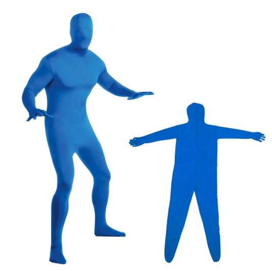 Photo Stretchy Body Green Screen Suit Video Chroma Key Tight Suit, Size: 160cm(Blue  One-piece) - Other by buy2fix | Online Shopping UK | buy2fix