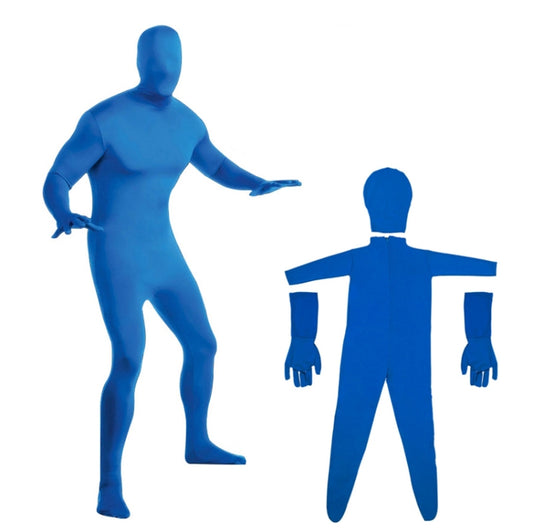 Photo Stretchy Body Green Screen Suit Video Chroma Key Tight Suit, Size: 180cm(Blue Split) - Other by buy2fix | Online Shopping UK | buy2fix