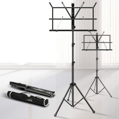 Portable Folding  Lifted and Thickened Piano Stand Guzheng Guitar Home Music Stand(Black Yellow) - String Instrument Accessories by buy2fix | Online Shopping UK | buy2fix