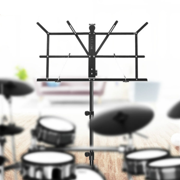 Portable Folding  Lifted and Thickened Piano Stand Guzheng Guitar Home Music Stand(Black Yellow) - String Instrument Accessories by buy2fix | Online Shopping UK | buy2fix