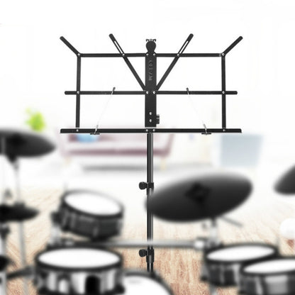 Portable Folding  Lifted and Thickened Piano Stand Guzheng Guitar Home Music Stand(Black Yellow) - String Instrument Accessories by buy2fix | Online Shopping UK | buy2fix
