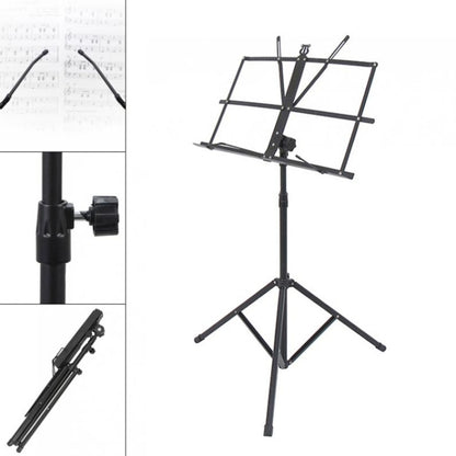 Portable Folding  Lifted and Thickened Piano Stand Guzheng Guitar Home Music Stand(Black Yellow) - String Instrument Accessories by buy2fix | Online Shopping UK | buy2fix