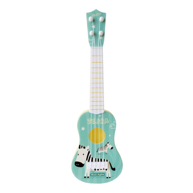 Light Blue Zebra Small Simulation Musical Instrument Mini Four Strings Playable Ukulele Early Childhood Education Music Toy - String Instrument Accessories by buy2fix | Online Shopping UK | buy2fix