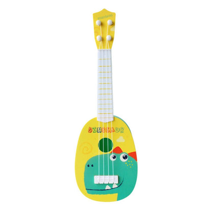 Yellow Dinosaur Small Simulation Musical Instrument Mini Four Strings Playable Ukulele Early Childhood Education Music Toy - String Instrument Accessories by buy2fix | Online Shopping UK | buy2fix