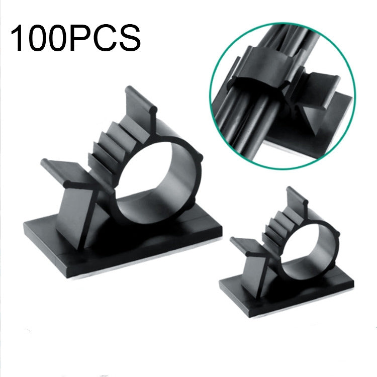 100 PCS Y-2225 Adjustable Self-Adhesive Wire Fixing Cable Organizer (Black) by buy2fix