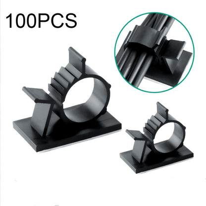 100 PCS Y-2225 Adjustable Self-Adhesive Wire Fixing Cable Organizer (Black) by buy2fix