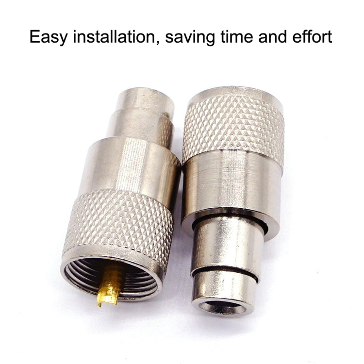 10pcs UHF Male PL259 Connector RG8 / RG58 Cable Lug Antenna Connector by buy2fix