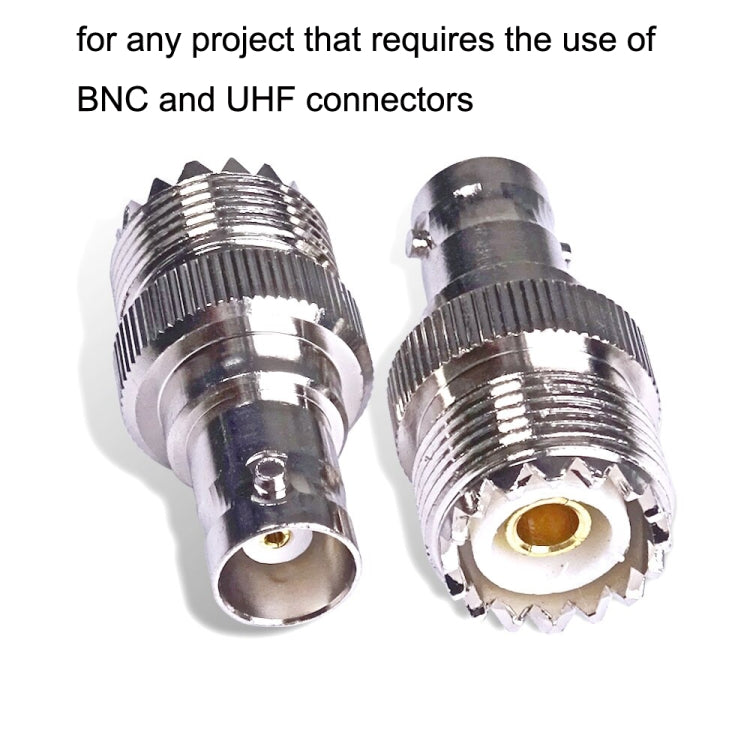 BNC Female Jack To UHF PL-259 Female Straight Type RF Coax Adapter Connector by buy2fix