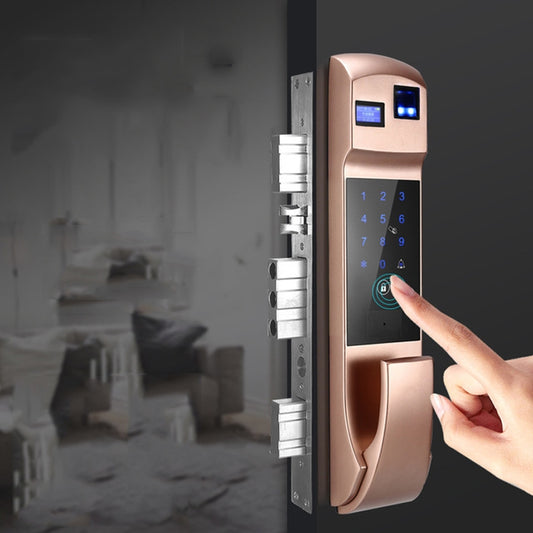 Fully Automatic Fingerprint Password Lock Intelligent Anti-theft Home Electronic Credit Card Automatic Unlock and Mute APP - Door Lock by buy2fix | Online Shopping UK | buy2fix