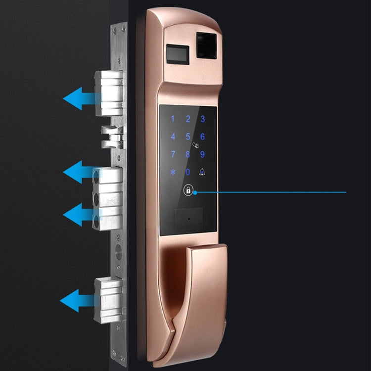Fully Automatic Fingerprint Password Lock Intelligent Anti-theft Home Electronic Credit Card Automatic Unlock and Mute APP - Door Lock by buy2fix | Online Shopping UK | buy2fix