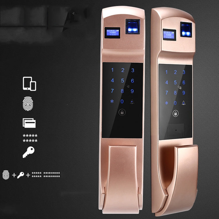 Fully Automatic Fingerprint Password Lock Intelligent Anti-theft Home Electronic Credit Card Automatic Unlock and Mute APP - Door Lock by buy2fix | Online Shopping UK | buy2fix