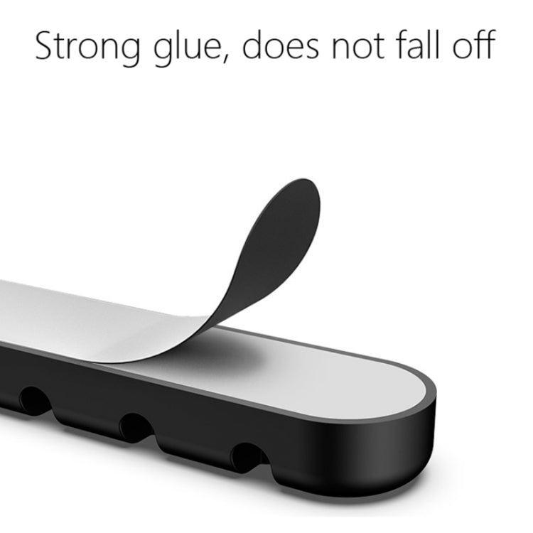 5 PCS 4 Holes Bear Silicone Desktop Data Cable Organizing And Fixing Device(Coral Orange) by buy2fix