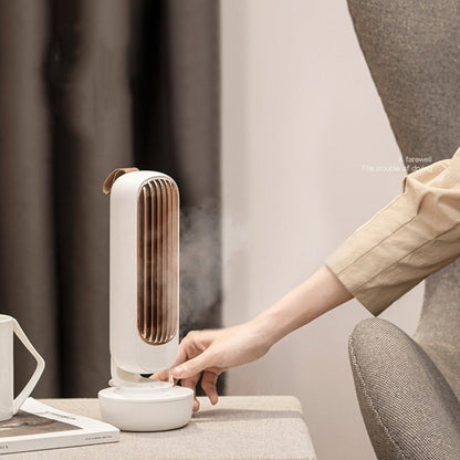 Retro Humidification Tower Fan USB Leafless Fan Water Cooling Spray Humidification Desktop Fan Cooler(Pink) - Electric Fans by buy2fix | Online Shopping UK | buy2fix