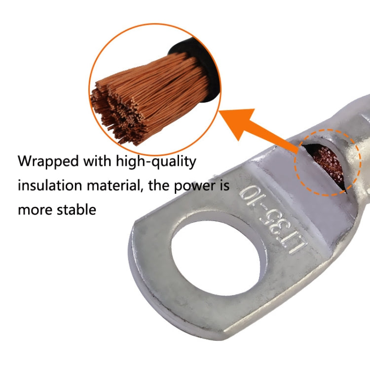 GSA-001 Car Ground Wire Battery Pile Head Extension Cord Battery Connection Line 20cm(Negative) by buy2fix