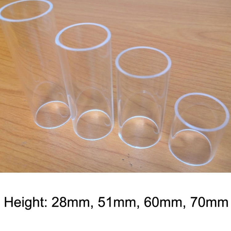 5PCS Acrylic Guitar Slide Tube Folk Slide Block, Size:70mm(Transparent) - Guitar Tuner Accessories by buy2fix | Online Shopping UK | buy2fix