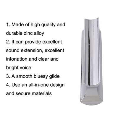 Metal Zinc Alloy Solid Guitar Slider Folk Slide Block, Size:70mm(Silver) - Guitar Tuner Accessories by buy2fix | Online Shopping UK | buy2fix