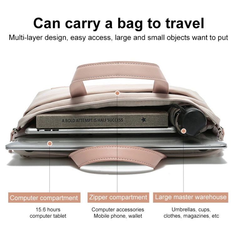 For MacBook 15.6-16.1 Inches MAHOO 10188 Ultra-Thin Hand Computer Bag Messenger Laptop Bag, Color:Gray+Gray Mouse Pad by buy2fix