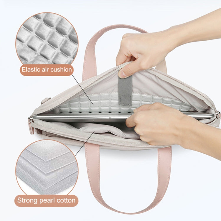 For MacBook 15.6-16.1 Inches MAHOO 10188 Ultra-Thin Hand Computer Bag Messenger Laptop Bag, Color:Khaki+Gray Mouse Pad by buy2fix