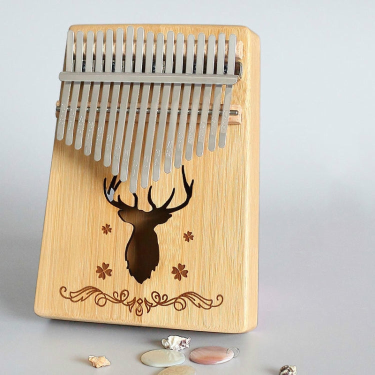 17-tone Kalimba Portable Thumb Piano, Style:Bamboo-Classic Deer - Keyboard Accessories by buy2fix | Online Shopping UK | buy2fix