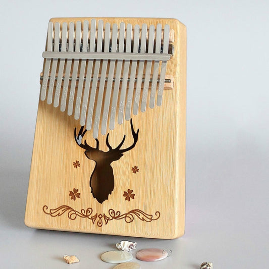17-tone Kalimba Portable Thumb Piano, Style:Bamboo-Classic Deer - Keyboard Accessories by buy2fix | Online Shopping UK | buy2fix