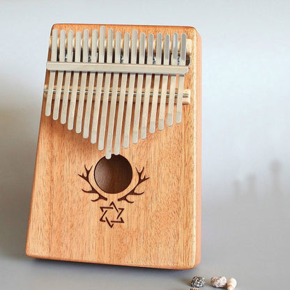 17-tone Kalimba Portable Thumb Piano, Style:Mahogany-Six-Pointed Star - Keyboard Accessories by buy2fix | Online Shopping UK | buy2fix
