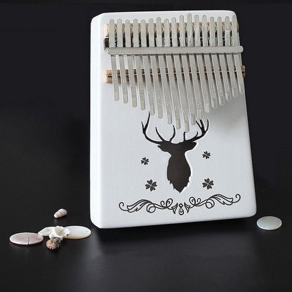17-tone Kalimba Portable Thumb Piano, Style:White-Classic Deer - Keyboard Accessories by buy2fix | Online Shopping UK | buy2fix