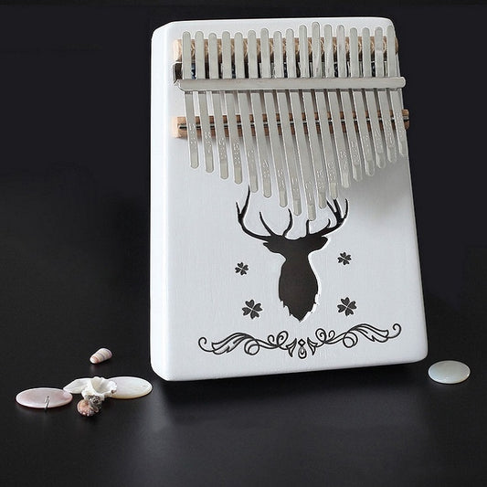 17-tone Kalimba Portable Thumb Piano, Style:White-Classic Deer - Keyboard Accessories by buy2fix | Online Shopping UK | buy2fix