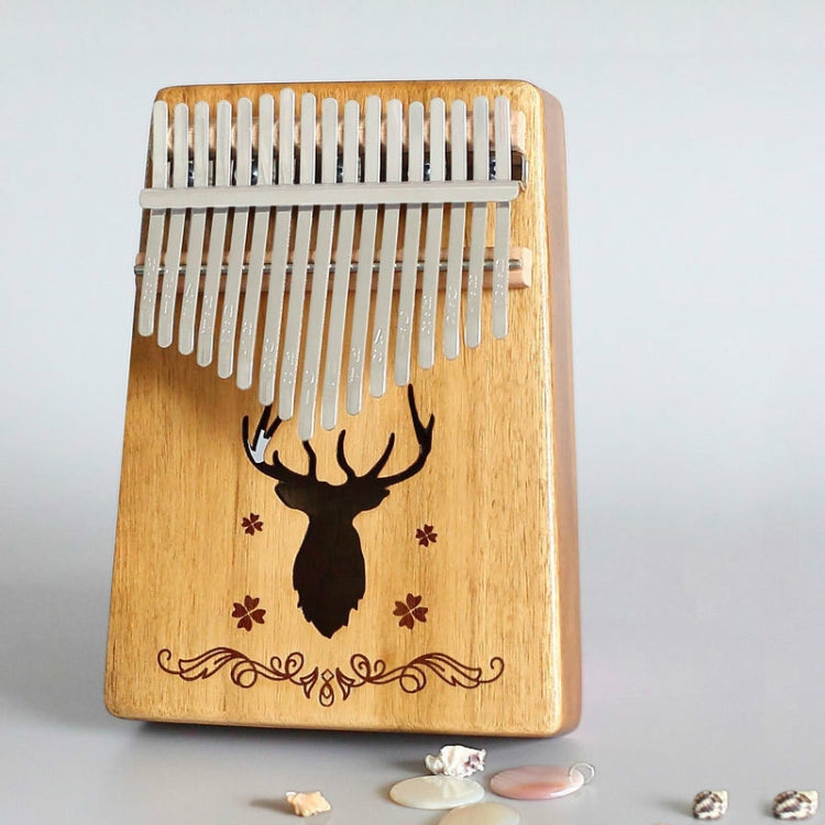 17-tone Kalimba Portable Thumb Piano, Style:Acacia-Classic Deer - Keyboard Accessories by buy2fix | Online Shopping UK | buy2fix