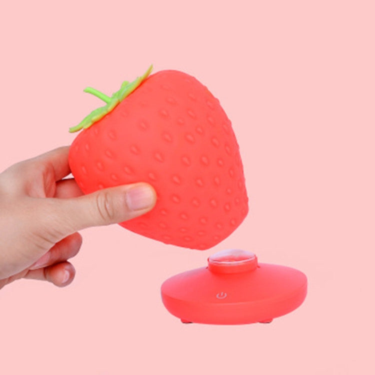 Creative Home LED Silicone Strawberry Night Light USB Rechargeable Bedside Decoration Atmosphere Light(White) by buy2fix