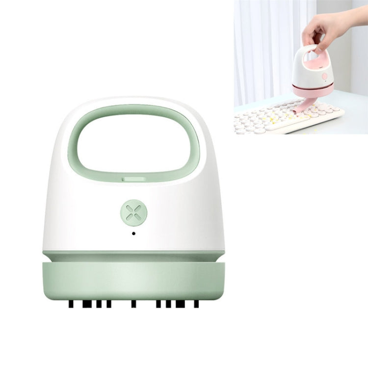 C502 Office Desktop Keyboard Cleaning Vacuum Cleaner USB Charging Mini Portable Car Vacuum Cleaner(Green) by buy2fix