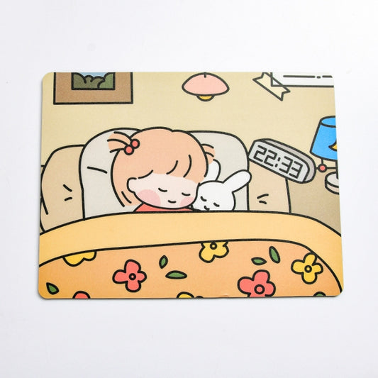 5 PCS Creative Cute Cartoon Rabbit Girl Mouse Pad Laptop Student Mouse Pad(Sleeping) by buy2fix