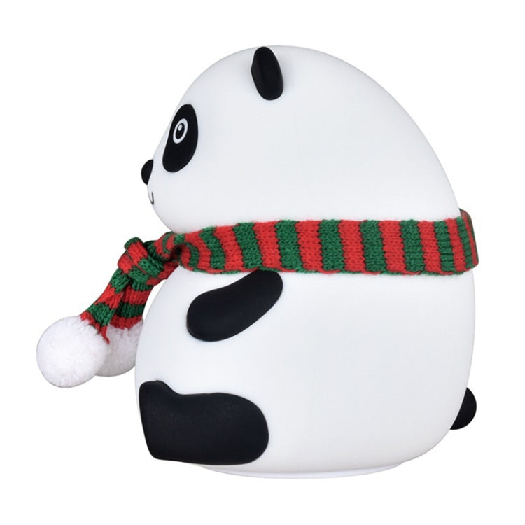 Cute Panda Night Light USB Charging Touch Control Colorful Silicone Bedside Lamp(Big Eyes) by buy2fix