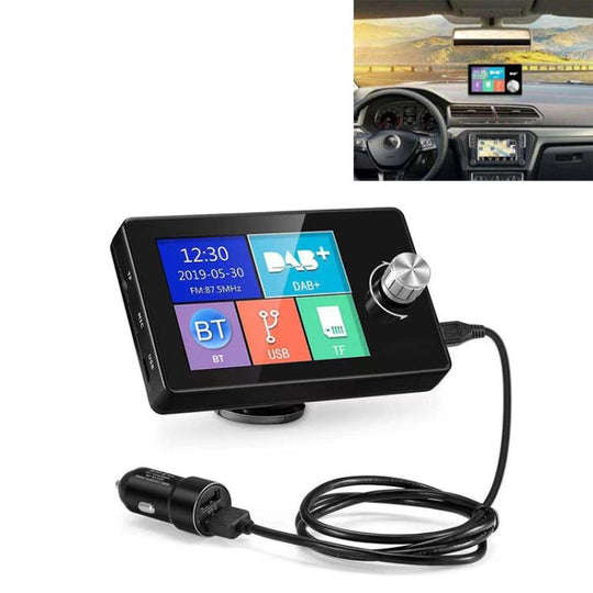 2.8 inch Car DAB+Digital Broadcasting Colorful Screen Receiver FM Forwarding AUX Output