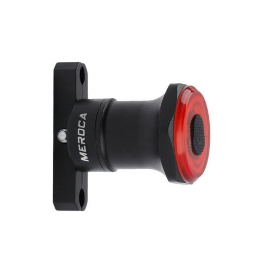 MEROCA MX2 Smart Sensor Brake Tail Light Mountain Bike Light USB Charging Road Bike Night Riding Tail Light, Color:Seat Cushion Installation Black by buy2fix