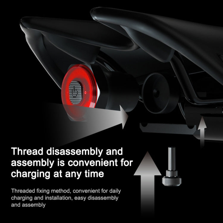 MEROCA MX2 Smart Sensor Brake Tail Light Mountain Bike Light USB Charging Road Bike Night Riding Tail Light, Color:Seat Cushion Installation Coloful by buy2fix