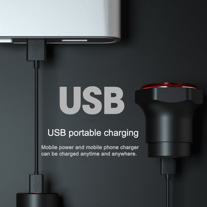 MEROCA MX2 Smart Sensor Brake Tail Light Mountain Bike Light USB Charging Road Bike Night Riding Tail Light, Color:Seat Cushion Installation Gold Pink by buy2fix