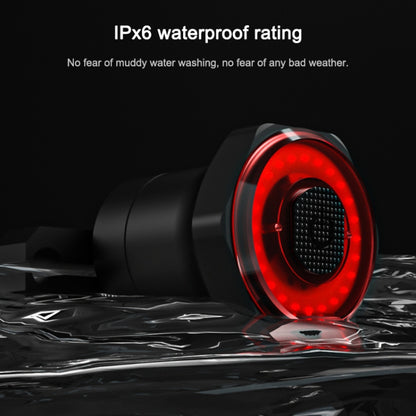 MEROCA MX2 Smart Sensor Brake Tail Light Mountain Bike Light USB Charging Road Bike Night Riding Tail Light, Color:Seat Cushion Installation Gold Pink by buy2fix