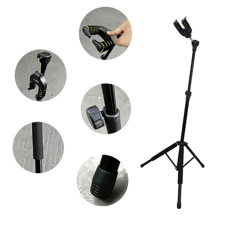 Gravity Self-locking Folding Vertical Pipa Bass Universal Guitar Stand - String Instrument Accessories by buy2fix | Online Shopping UK | buy2fix